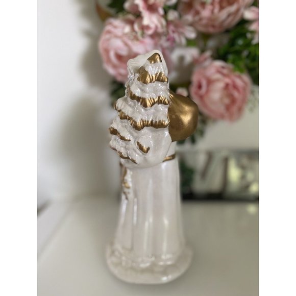 Cracker Barrel Santa Musical‎ Fine Pearlized Porcelain  Figurine O Tannenbaum - Picture 14 of 16